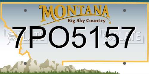 7PO5157 Montana License Plate