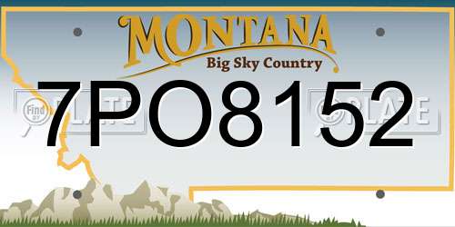 7PO8152 Montana License Plate
