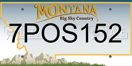 7POS152 Montana License Plate