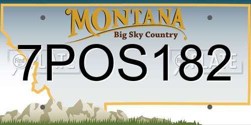 7POS182 Montana License Plate