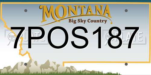 7POS187 Montana License Plate