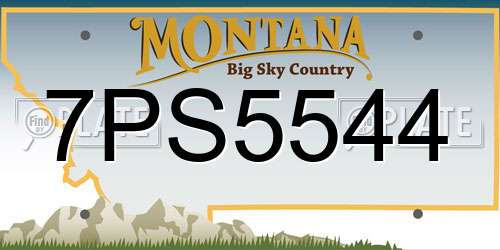 7PS5544 Montana License Plate