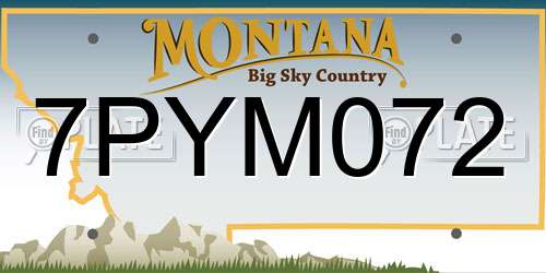 7PYM072 Montana License Plate