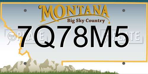 7Q78M5 Montana License Plate