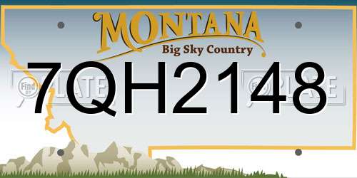 7QH2148 Montana License Plate