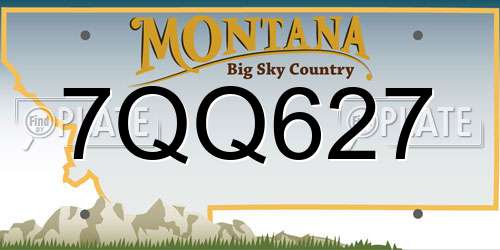 7QQ627 Montana License Plate