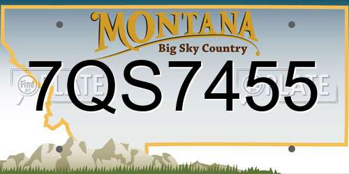 7QS7455 Montana License Plate