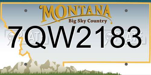 7QW2183 Montana License Plate