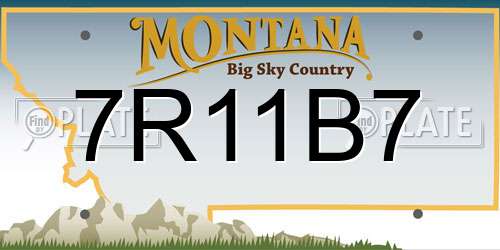 7R11B7 Montana License Plate