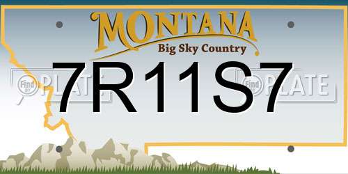 7R11S7 Montana License Plate