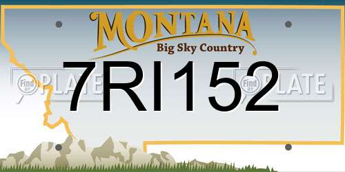 7RI152 Montana License Plate