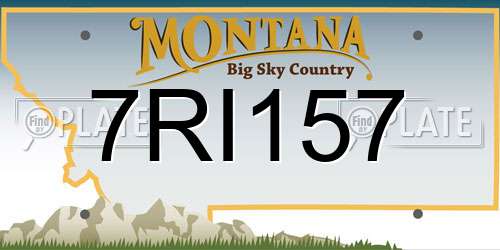 7RI157 Montana License Plate