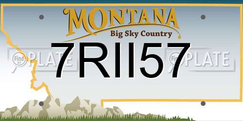 7RII57 Montana License Plate