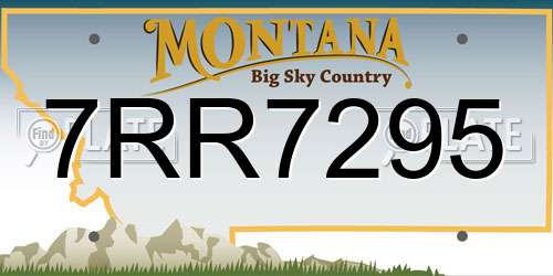 7RR7295 Montana License Plate