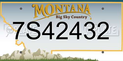 7S42432 Montana License Plate