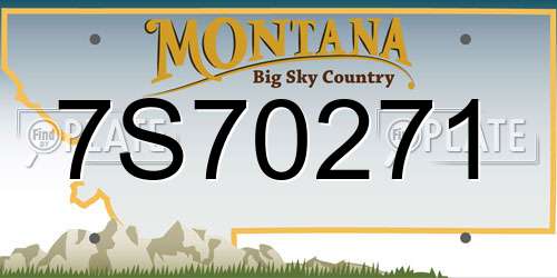 7S70271 Montana License Plate