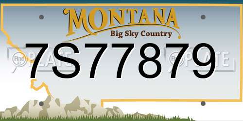7S77879 Montana License Plate