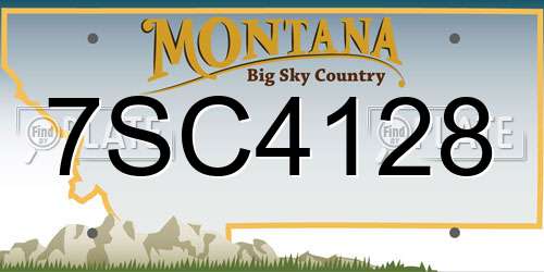 7SC4128 Montana License Plate