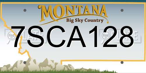 7SCA128 Montana License Plate