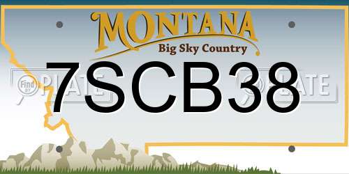 7SCB38 Montana License Plate
