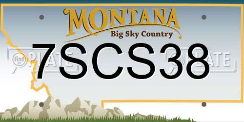 7SCS38 Montana License Plate