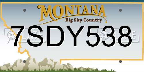 7SDY538 Montana License Plate