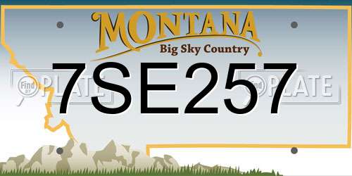 7SE257 Montana License Plate