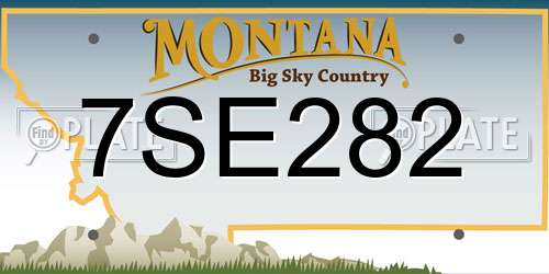 7SE282 Montana License Plate