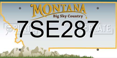 7SE287 Montana License Plate