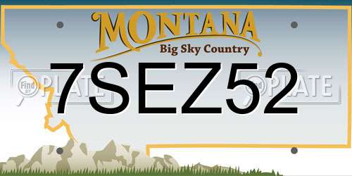 7SEZ52 Montana License Plate