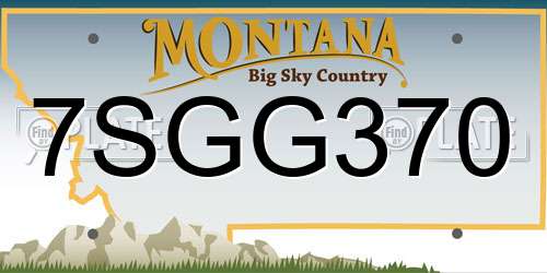 7SGG370 Montana License Plate