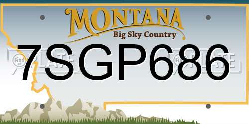 7SGP686 Montana License Plate