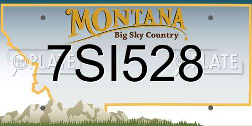 7SI528 Montana License Plate