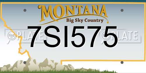7SI575 Montana License Plate