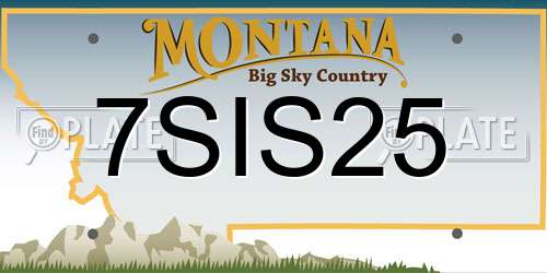 7SIS25 Montana License Plate