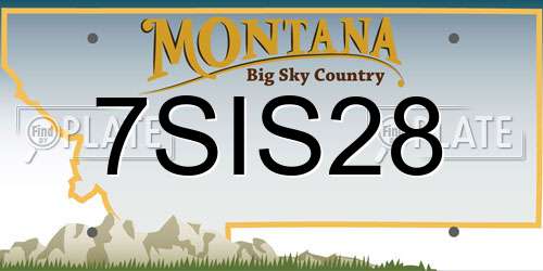 7SIS28 Montana License Plate
