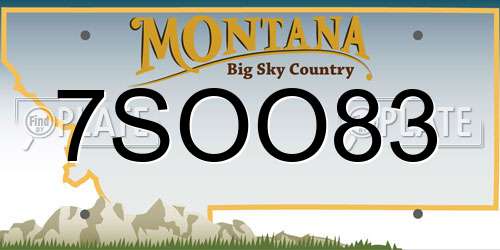 7SOO83 Montana License Plate
