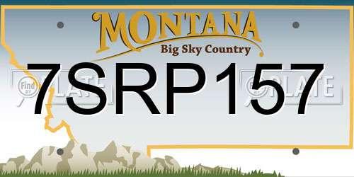 7SRP157 Montana License Plate
