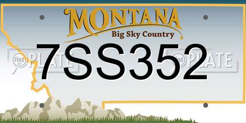 7SS352 Montana License Plate