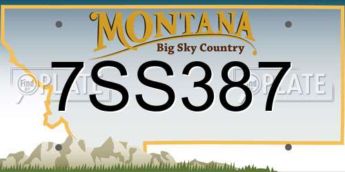 7SS387 Montana License Plate