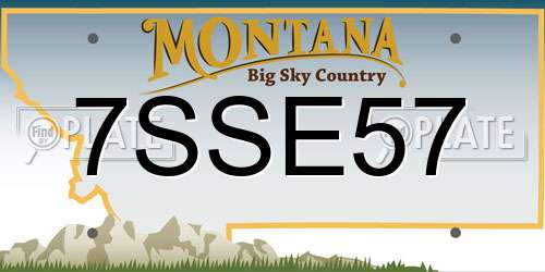 7SSE57 Montana License Plate