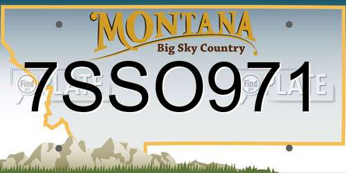 7SSO971 Montana License Plate