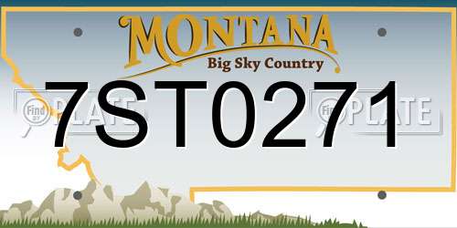 7ST0271 Montana License Plate