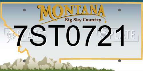 7ST0721 Montana License Plate