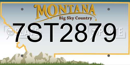 7ST2879 Montana License Plate