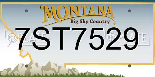 7ST7529 Montana License Plate