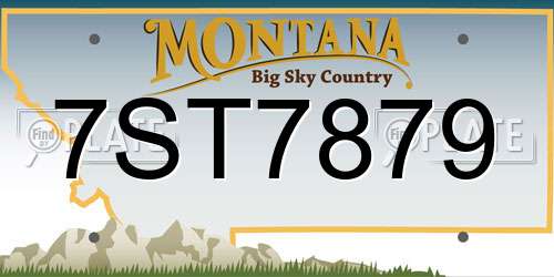 7ST7879 Montana License Plate