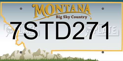 7STD271 Montana License Plate