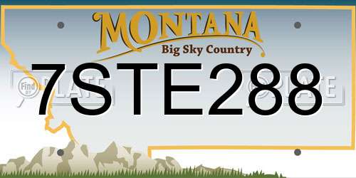 7STE288 Montana License Plate