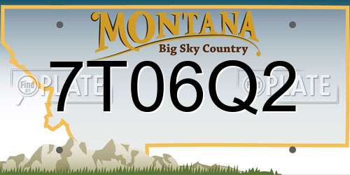 7T06Q2 Montana License Plate